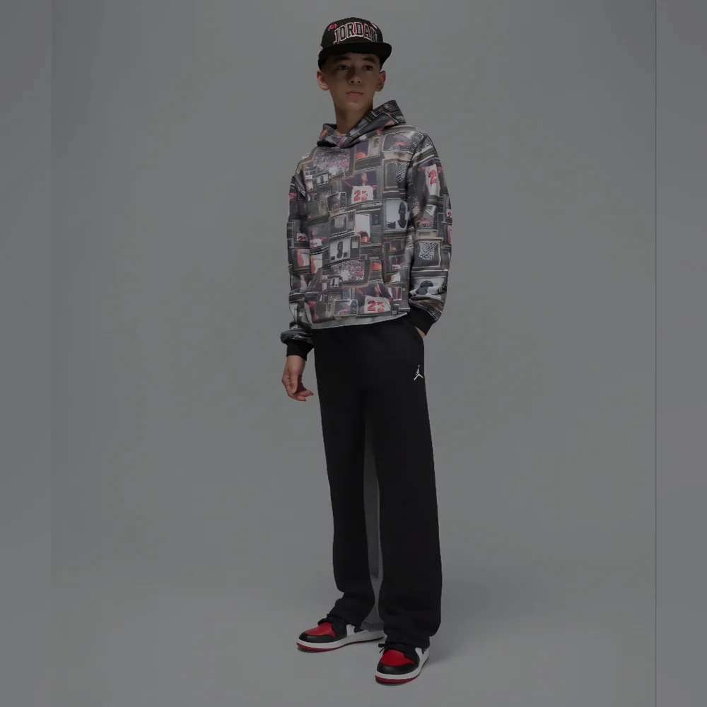 Jordan‎ Set Kids' Brooklyn Printed Fleece Pullover Hoodie Size 5/6 Boys